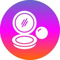 Powder Glyph Gradient Circle Icon Design vector