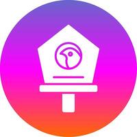 Bird House Glyph Gradient Circle Icon Design vector