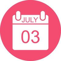 July Multi Color Circle Icon vector