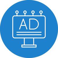 Banner Ads Multi Color Circle Icon vector