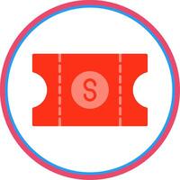 Voucher Flat Circle Icon vector