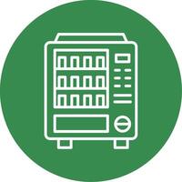 Vending Machine Multi Color Circle Icon vector