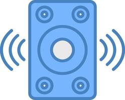 Speaker Line Filled Blue Icon vector