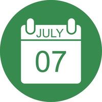 July Multi Color Circle Icon vector