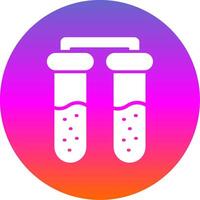 Test Tubes Glyph Gradient Circle Icon Design vector