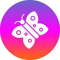 Butterfly Glyph Gradient Circle Icon Design vector