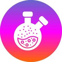 Flask Glyph Gradient Circle Icon Design vector