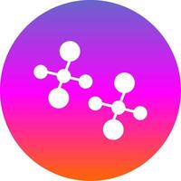 Molecules Glyph Gradient Circle Icon Design vector
