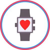 Smartwatch Flat Circle Icon vector