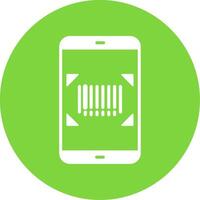 Barcode Scan Multi Color Circle Icon vector