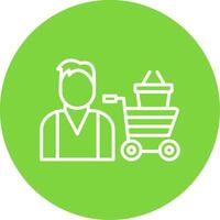 Buyer Multi Color Circle Icon vector