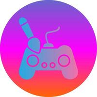Controller Glyph Gradient Circle Icon Design vector