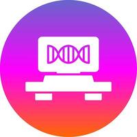 Dna Strand Glyph Gradient Circle Icon Design vector