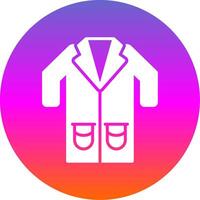 Lab Coat Glyph Gradient Circle Icon Design vector