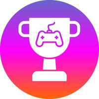 Trophy Glyph Gradient Circle Icon Design vector