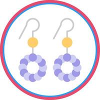 pendientes plano circulo icono vector