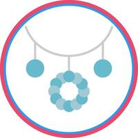 Necklace Flat Circle Icon vector