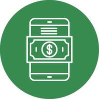 Mobile Payment Multi Color Circle Icon vector