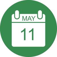 May Multi Color Circle Icon vector