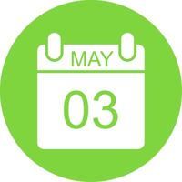 May Multi Color Circle Icon vector
