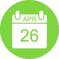 April Multi Color Circle Icon vector