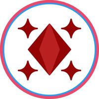 Crystal Flat Circle Icon vector