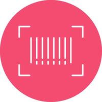 Bar Code Multi Color Circle Icon vector