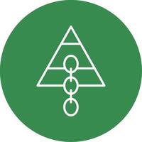 Link pyramide Multi Color Circle Icon vector