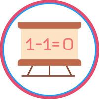 Maths Flat Circle Icon vector