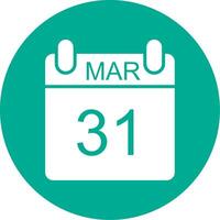 March Multi Color Circle Icon vector