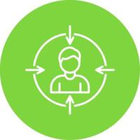 Target Audiences Multi Color Circle Icon vector