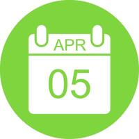 April Multi Color Circle Icon vector