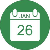 January Multi Color Circle Icon vector