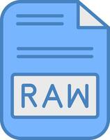 Raw Line Filled Blue Icon vector