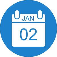 January Multi Color Circle Icon vector