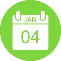 January Multi Color Circle Icon vector