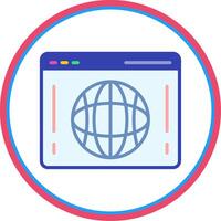 Web Portal Flat Circle Icon vector