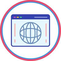 web portal plano circulo icono vector