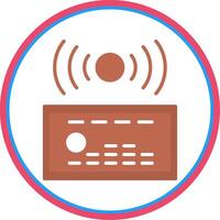 Sound System Flat Circle Icon vector