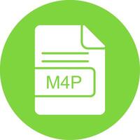 M4P File Format Multi Color Circle Icon vector