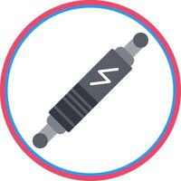 Spark Plug Flat Circle Icon vector