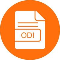 ODI File Format Multi Color Circle Icon vector