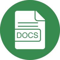 DOCS File Format Multi Color Circle Icon vector