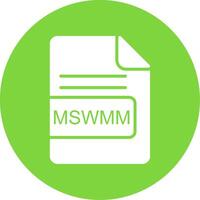 MSWMM File Format Multi Color Circle Icon vector