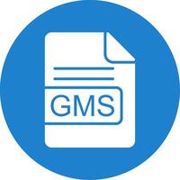 GMS File Format Multi Color Circle Icon vector