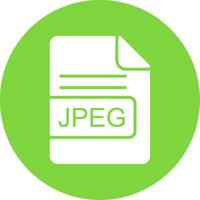 JPEG File Format Multi Color Circle Icon vector