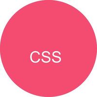CSS File Format Multi Color Circle Icon vector