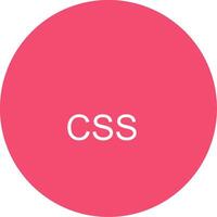 CSS File Format Multi Color Circle Icon vector