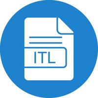 ITL File Format Multi Color Circle Icon vector