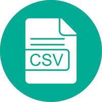 CSV File Format Multi Color Circle Icon vector